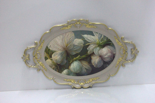 Hürrem Lüx Sunum Tepsisi / Saray Bahçesi - Dekoratif Servis Tepsisi / 48x28 cm
