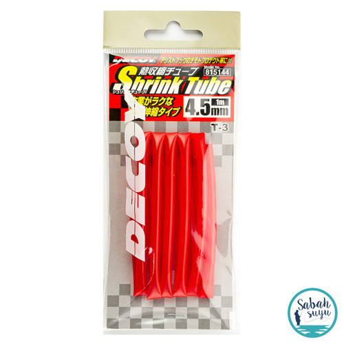 T-3 Shrink Tube Asist İğne Makaronu 4.5mm 1mt Kırmızı