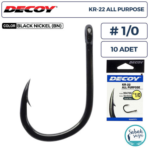 KR-22 All Purpose Delikli Olta İğnesi BN #1/0 (10 Adet)