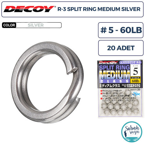 R-3 Split Ring Halka Medium Silver #5 60lb (20 Adet)