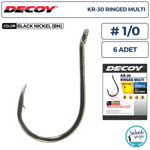 KR-30 Ringed Multi Delikli Olta İğnesi BN #1/0 (6 Adet)