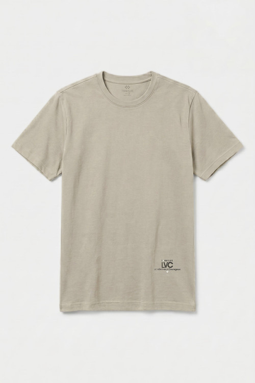 Bej Standart Fit Baskılı Kısa Kollu Erkek T-Shirt - 88440