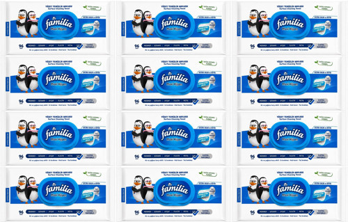 Yüzey Temizlik Havlusu 96 Yaprak Maxi Hijyen Kabartma Doku Plastik Kapaklı 12Li Set 1152 Ypk