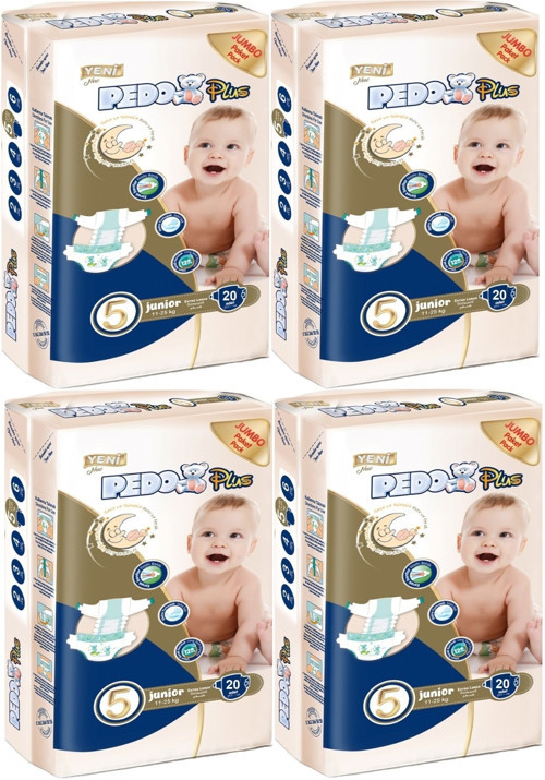 Plus Bebek Bezi 5 Beden 11-25 KG Junior 80 Adet Jumbo Aylık Pk