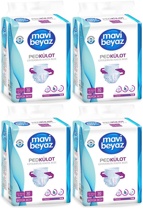 Ped Emici Külot Yetişkin Bezi L - Large - Büyük 120 Adet