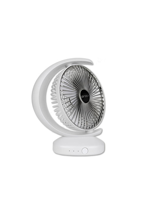 Joysidea 3 kanatlı şarjlı ay tipi masaüstü vantilatör mini fan