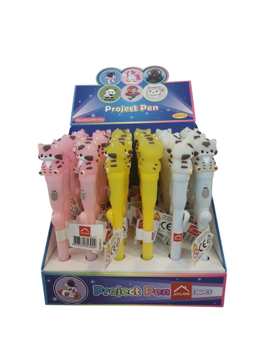 Projeksiyon Tükenmez Kalem (Kedi)-3/S (36 Lı Paket)