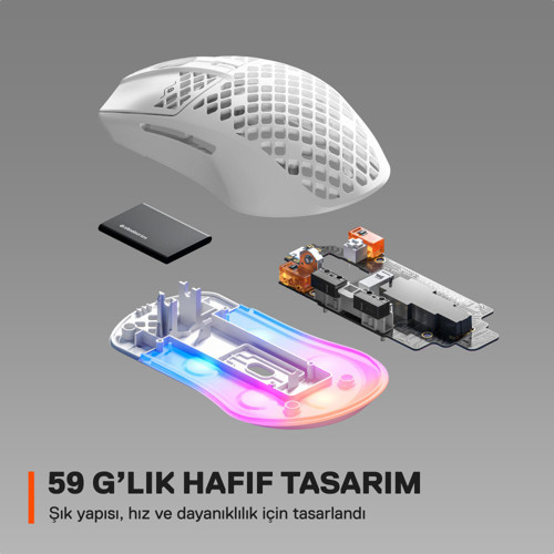 Aerox 3 2022 Snow RGB Kablolu Gaming Mouse