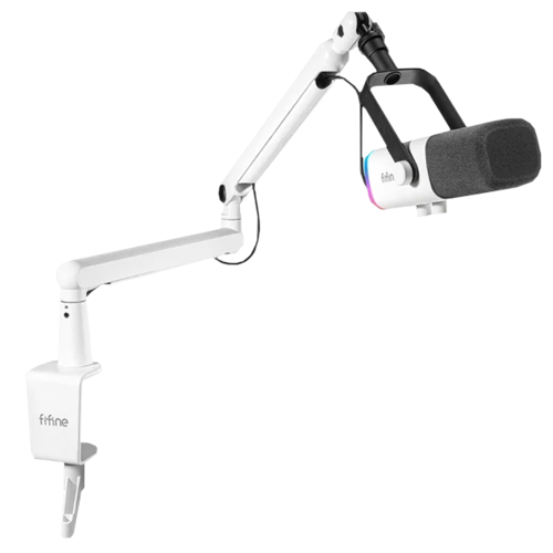 TAM8 XLR/USB RGB Beyaz Dinamik Mikrofon Seti
