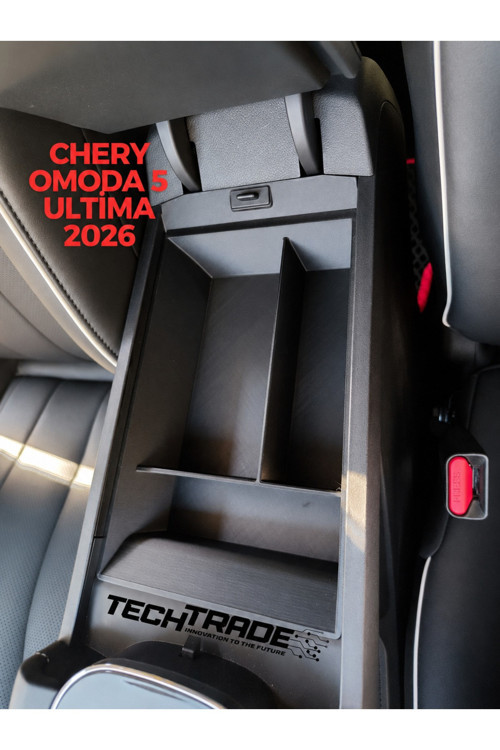 Chery Omoda 5 Ultima 2026 Kolçak Organizer-3 Bölmeli Siyah (OMODA 5'E UYUMLU DEĞİLDİR.)