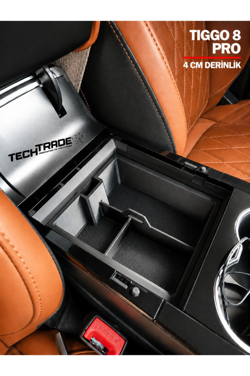 Chery Tiggo 8 Pro Kolçak Organizer 4 cm Derinlik -3 Bölmeli (AVANTGARDE MODELLERE UYUMLU DEĞİLDİR)
