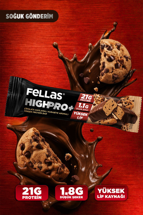 Çikolata Kaplı HighPro Protein Bar - Kurabiye Aromalı (50 g) - 12 Adet