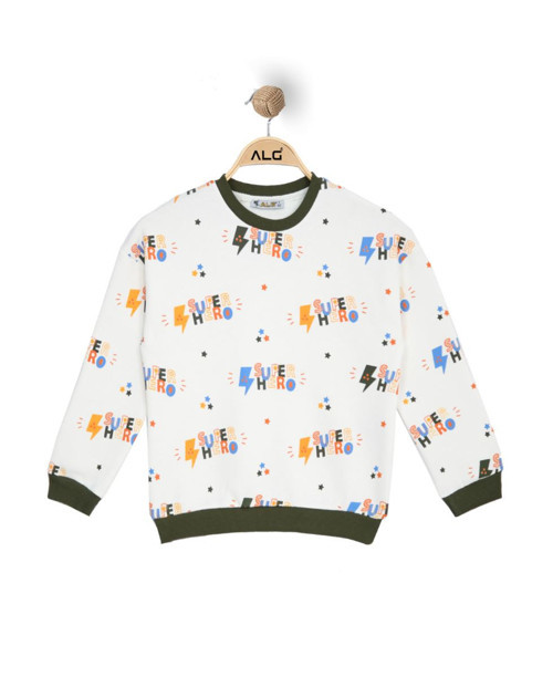 ERKEK ÇOCUK SUPER HERO BASKILI SWEATSHIRT