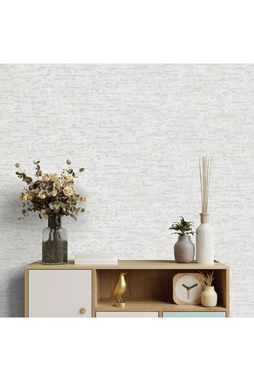 Soft Concrete Design Wallpaper | MUSE 25108-1, Açık, Gri, Elyaf Taban (Non-Woven) - 16.5 m²