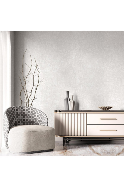 Dokulu Eskitilmiş Desen Duvar Kağıdı | OMEGA 23213-2, Gri, Elyaf Taban (Non-Woven) - 16.5 m²