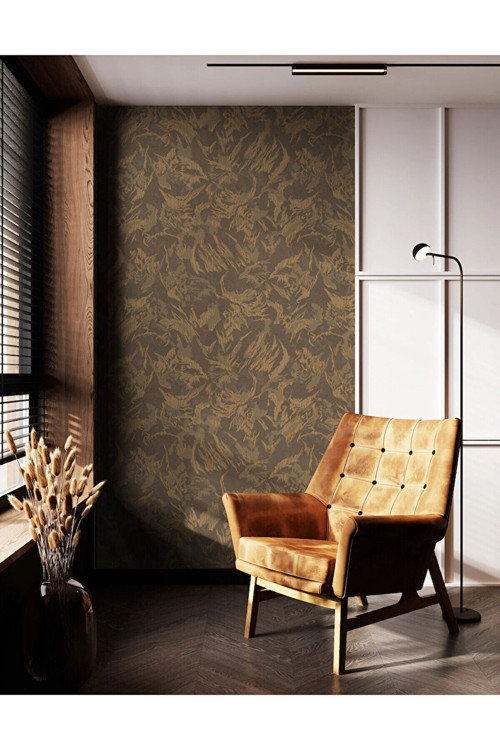 Shadow Design Wallpaper | MUSE 25107-5, Kahverengi, Elyaf Taban (Non-Woven) - 16.5 m²