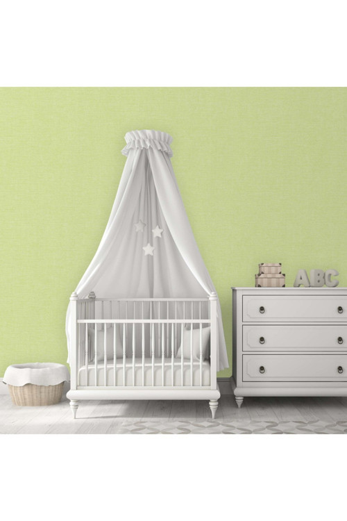 Keten Kumaş Dokulu Duvar Kağıdı | ADAKIDS 8942-5, Yeşil, Açık, Elyaf Taban (Non-Woven) - 10.6 m²