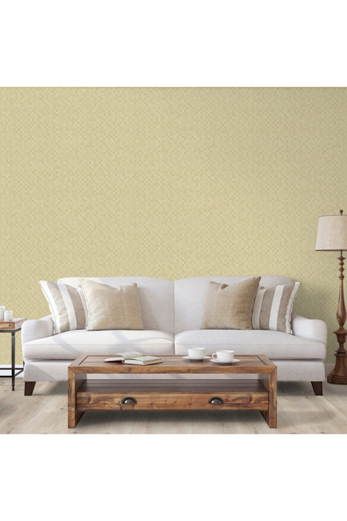 Minimalist Duvar Kağıdı | BETA 1103-3, Altın, Elyaf Taban (Non-Woven) - 16.5 m²