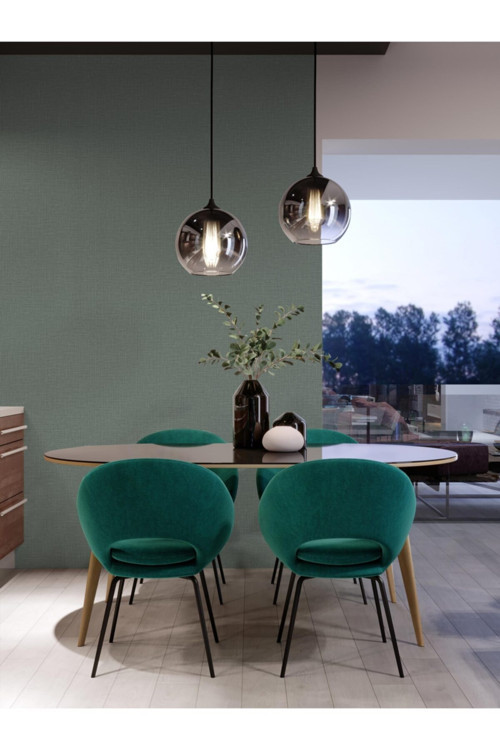 Minimalist Duvar Kağıdı | BETA 1110-4, Koyu, Yeşil, Elyaf Taban (Non-Woven) - 16.5 m²