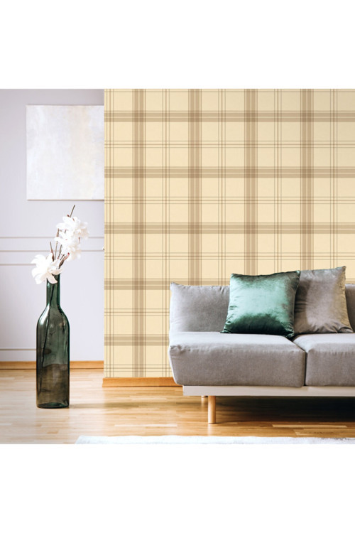 Geometrik Desen Duvar Kağıdı | ALFA 3714-2, Bej, Sarı, Kağıt Taban - 16.5 m²