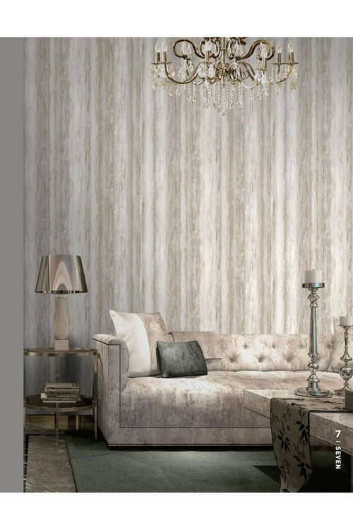 Mermer Desen Duvar Kağıdı | SEVEN 7802-1, Gri, Elyaf Taban (Non-Woven) - 16.5 m²