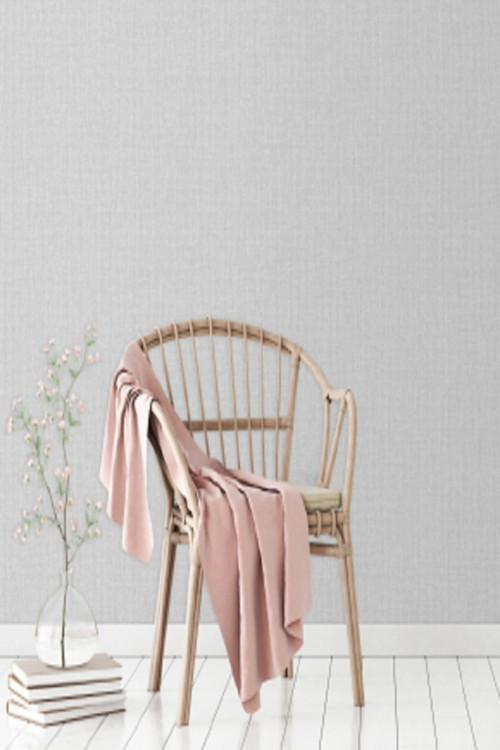 Kaba Keten Kumaş Dokusu Duvar Kağıdı | SEVEN 7801-1, Beyaz, Elyaf Taban (Non-Woven) - 16.5 m²