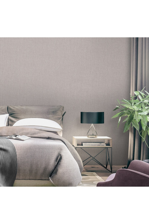Kaba Keten Kumaş Dokusu Duvar Kağıdı | SEVEN 7801-3, Bej, Elyaf Taban (Non-Woven) - 16.5 m²