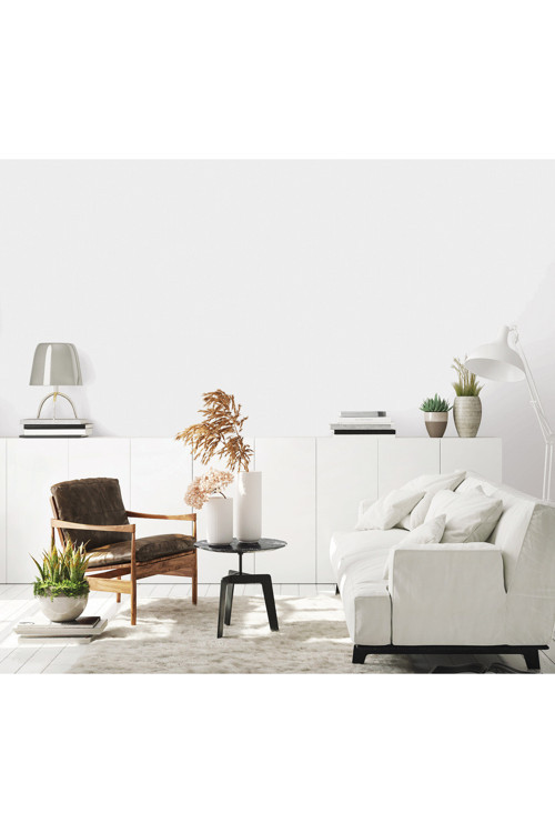 Modern Düz Desen Duvar Kağıdı | HUE 24203-1, Beyaz, Elyaf Taban (Non-Woven) - 16.5 m²