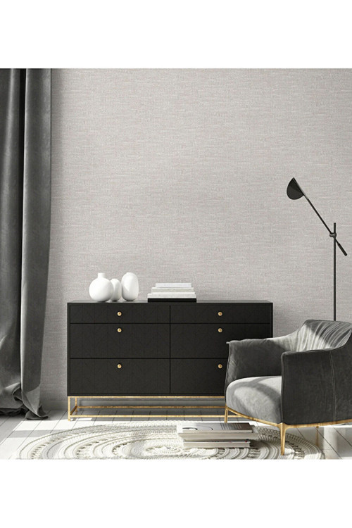 Minimal Flow Design Wallpaper | MUSE 25106-1, Açık, Krem, Bej, Elyaf Taban (Non-Woven) - 16.5 m²