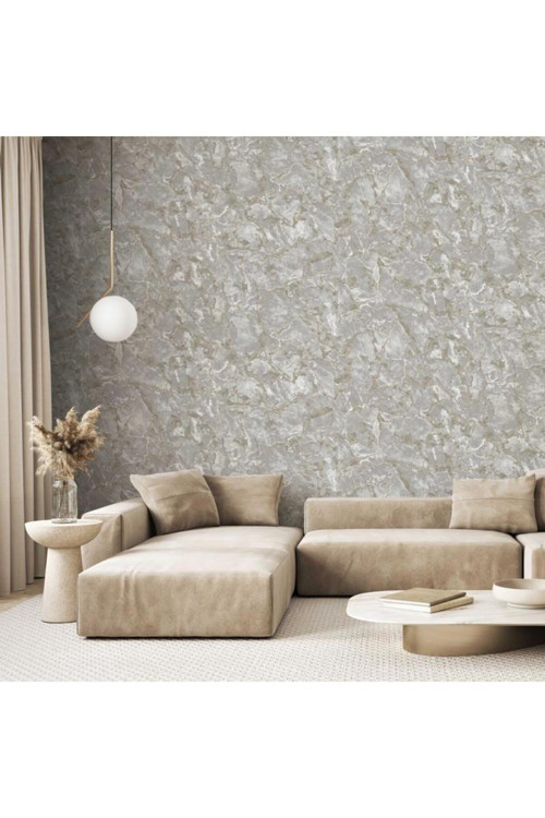 Modern Taş Desen Duvar Kağıdı | ROKA 23103-3, Gri, Elyaf Taban (Non-Woven) - 16.5 m²