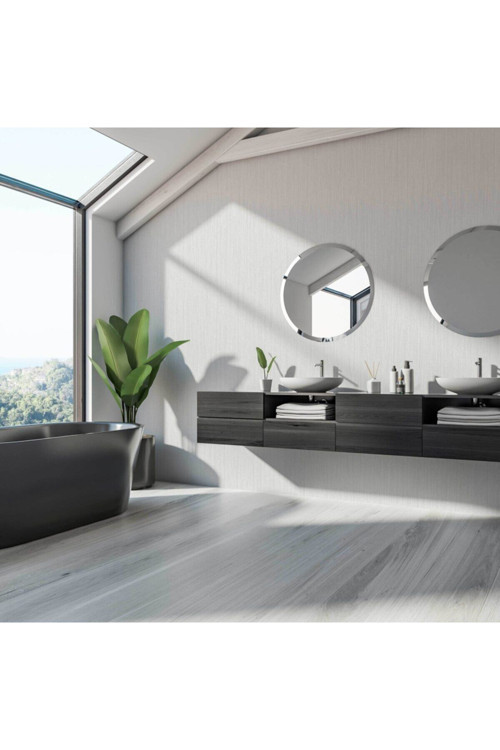 Classic Echo Design Wallpaper - Düz Duvar Kağıdı | ROCOCO 1313-1/15, Açık, Gri, Elyaf Taban (Non-Woven) - 16.5 m²