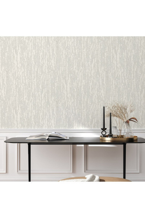 Modern Düz Desen Duvar Kağıdı | VERA 1508-1, Beyaz, Elyaf Taban (Non-Woven) - 16.5 m²