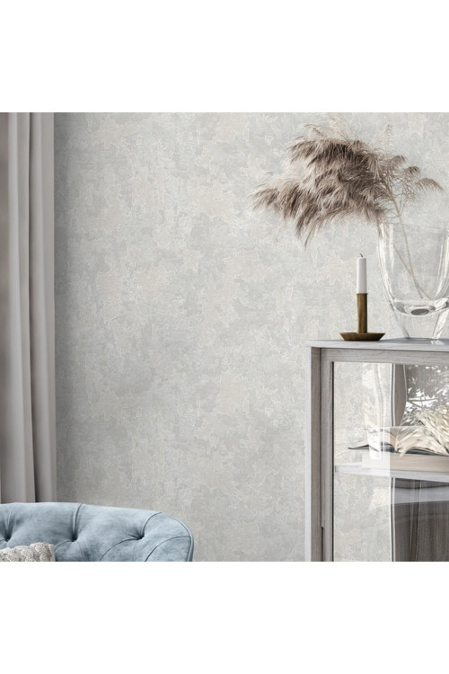 Renkli Düz Desen Duvar Kağıdı | VERA 1513-1, Beyaz, Elyaf Taban (Non-Woven) - 16.5 m²