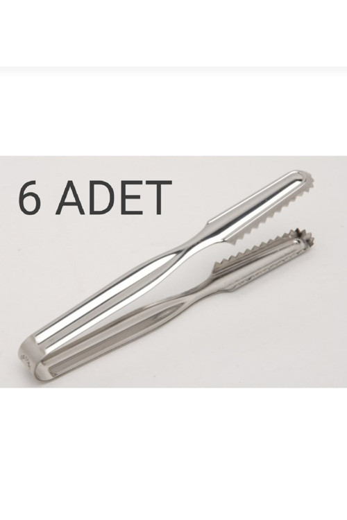 Paslanmaz Çelik Buz Maşası (16 CM) 6 Adet