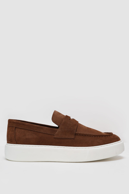 Alex Erkek Deri Sneaker Ayakkabı Taba