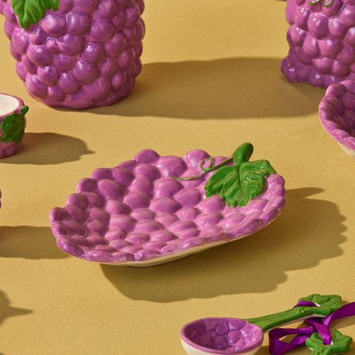 Grape Üzüm Desenli Pasta Tabağı 21 cm