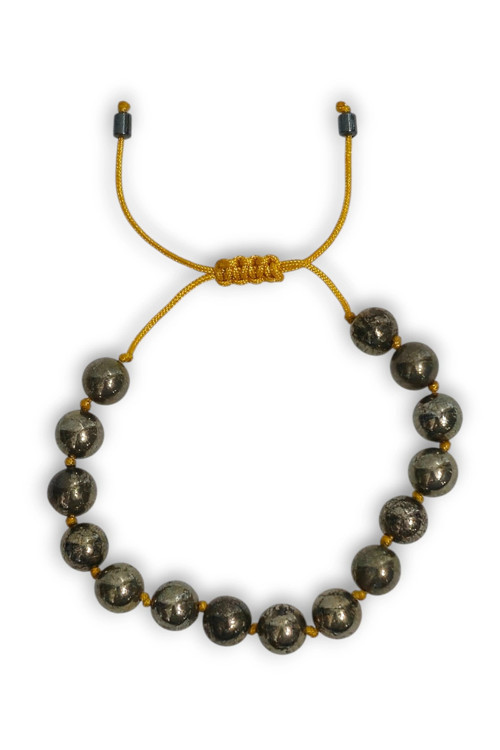 8 Mm Pirit Taşı Bileklik Makrome Ayarlı 525-2