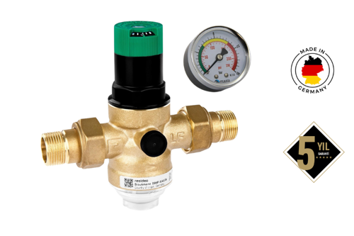 Braukmann (Honeywell) 3/4" Su Basınç Düşürücü - Entegre Filtreli, Rakorlu - Manometre Hediyeli - D06F-3/4A