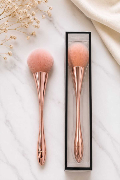 Allık Pudra Fırçası | Ultra Yumuşak Büyük Makyaj Fırçası Rose Gold Profesyonel | Allık & Bronzer Fırçası