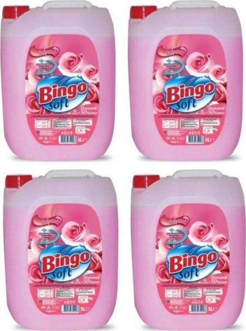 Soft Sıvı Çamaşır Yumuşatıcı Gülpembe 4 Adet X 5 Litre