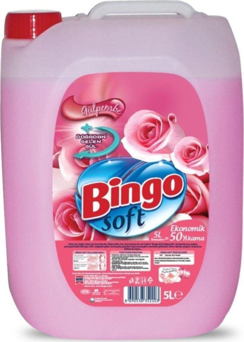 Soft Sıvı Çamaşır Yumuşatıcı Gülpembe 5 Litre