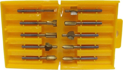 10 Parça Freze Uç Ahşap Oyma Hss Gravür Matkap Uç 3,2 Mm