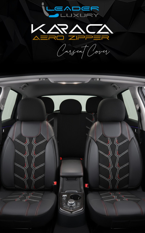 Mitsubishi Carisma Uyumlu Lüx Deri Detaylı Keten Oto Koltuk Kılıfı Ön Arka Takım KARACA DARK SİYAH