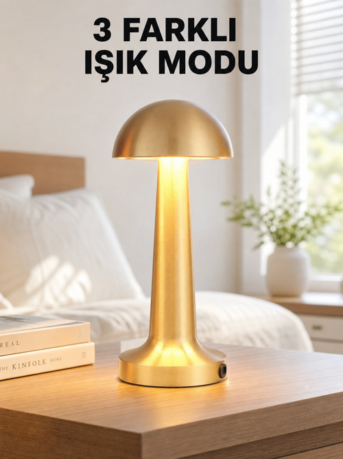 popüler Şarjlı Dimmerli LED Masa Lambası – 4-8 Saat Aydınlatma Yeni Nesil 2026