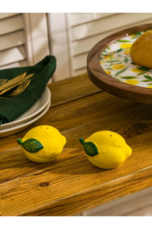 LCW HOME Sarı Limon Figürlü Tuzluk ve Biberlik Seti