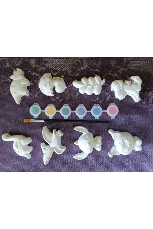 8 Adet 3D figür taş boyama,kendin yap,boyama etkinliği