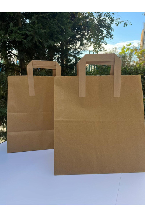 1.Kalite Kraft Kağıt Çanta –| 29x15x27 cm | 3’lü Hediye Paketi & Poşeti Seti Çanta Seti