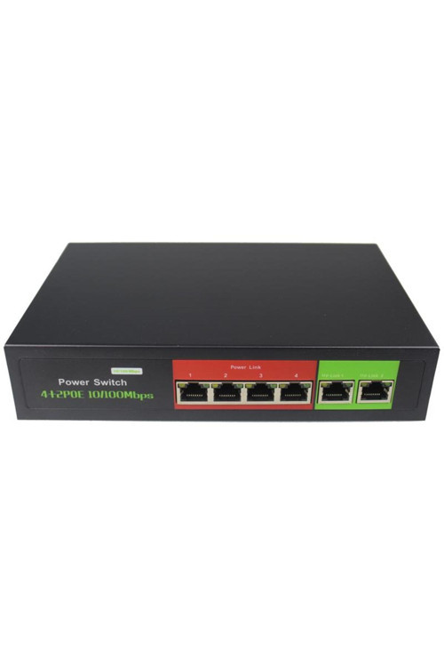 Tp-4002-poe48w 4 Port 10/100 2 Port 10/100 Rj45 Uplınk Poe Swıtch(REALTEK CHIPSET)