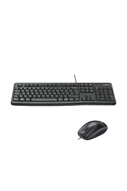 MK120 USB Kablolu Tam Boyutlu Türkçe Q Klavye Mouse Seti, Siyah 920-002560