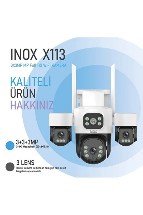 X113 3 Lens HD PTZ Wifi Kamera